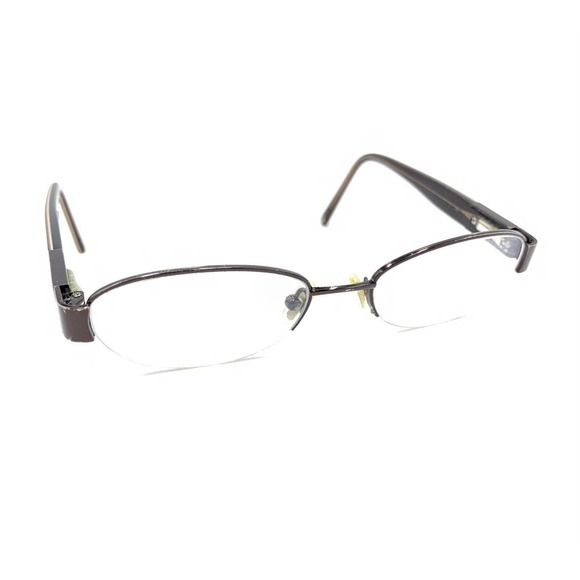 Coach Luella 1004 Coffee Brown Half Rim Eyeglasses Frames 49-17 135 Designer - Picture 1 of 12